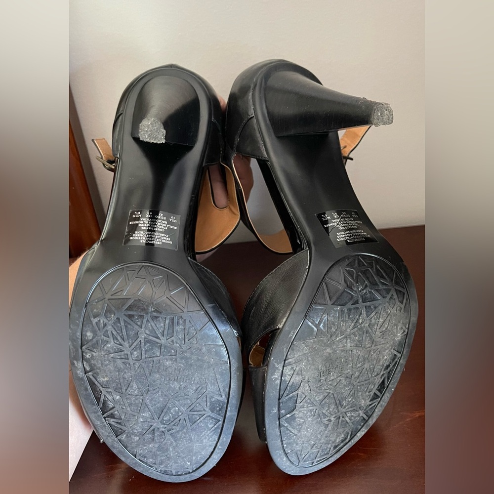 Kenneth Cole Reaction black leather Get 2 Know U heels size 10US - Picture 6 of 12